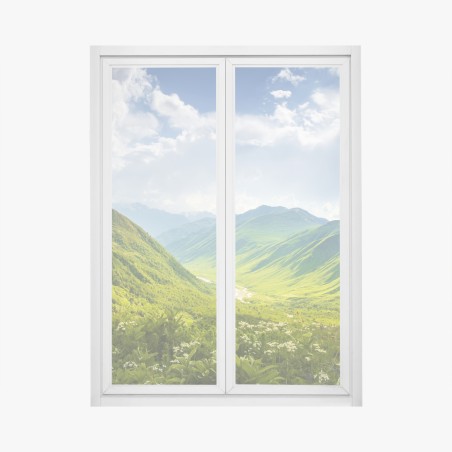 Pegatina para ventana amanecer en las montañas de Svaneti – Pixers®