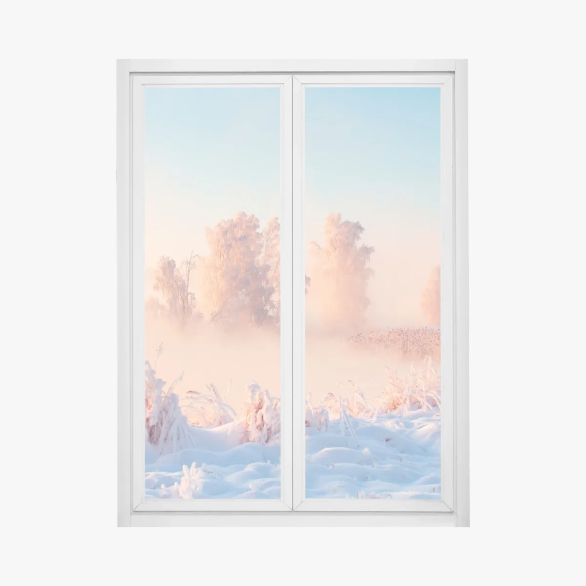 Pegatina para ventana amanecer rosa sobre pradera nevada – Pixers® Pegatina para ventana amanecer rosa sobre pradera nevada – Pixers®