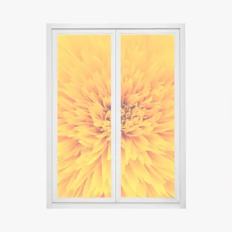 Pegatina para ventana explosión de pétalos amarillos – Pixers®