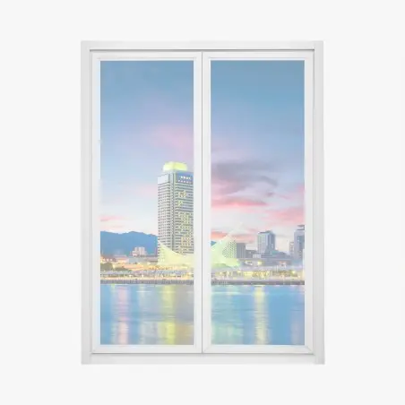 Pegatina para ventana puesta de sol en el puerto de Kobe – Pixers®