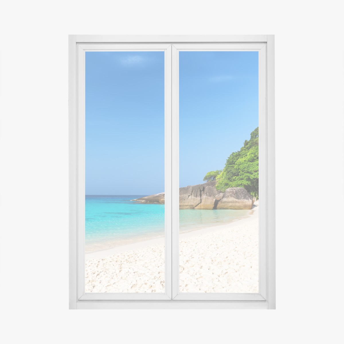 Pegatina para ventana playa paradisíaca en Similan – Pixers®