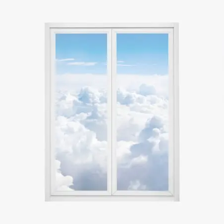 Pegatina para ventana paisaje aéreo de nubes esponjosas – Pixers®