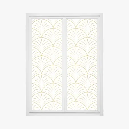 Pegatina para ventana patrón art decó dorado elegante – Pixers®
