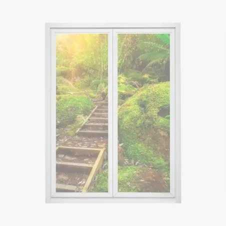 Pegatina para ventana sendero jurásico en la península de Tasman, Tasmania – Pixers®