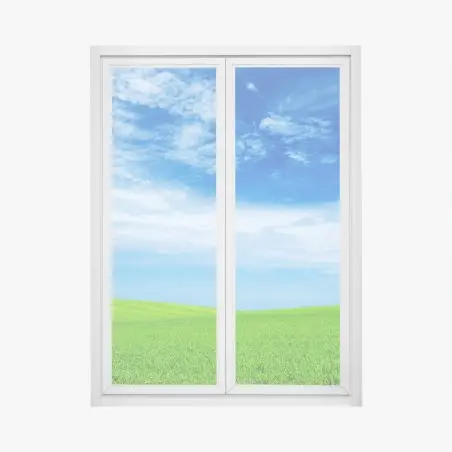 Pegatina para ventana pradera verde bajo cielo azul brillante – Pixers®