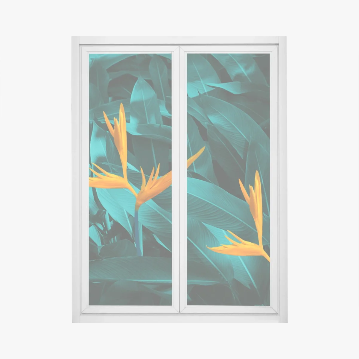 Pegatina para ventana flores tropicales ave del paraíso sobre follaje esmeralda – Pixers® Pegatina para ventana flores tropicales ave del paraíso sobre follaje esmeralda – Pixers®