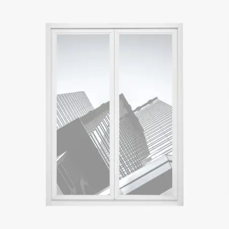 Pegatina para ventana perspectiva urbana de Hong Kong en blanco y negro – Pixers®