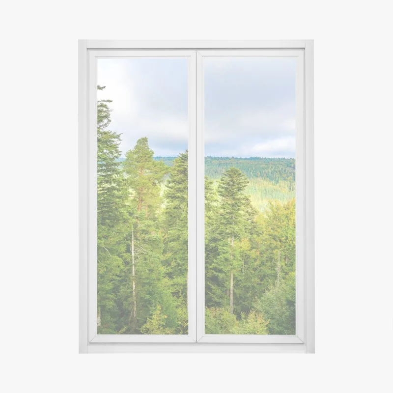 Pegatina para ventana vistas otoñales del Bosque Negro