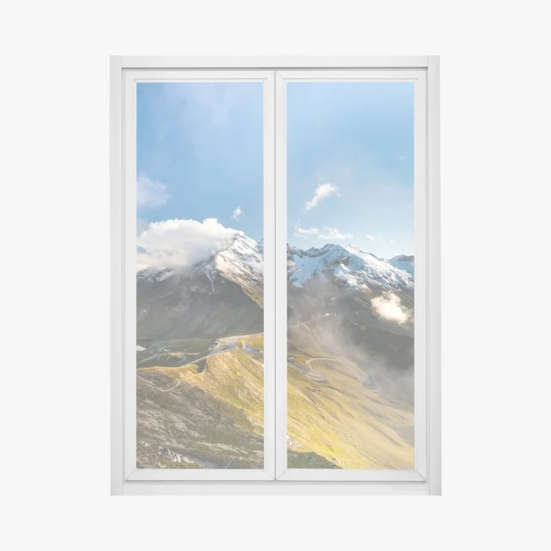 Pegatina para ventana ruta panorámica del Grossglockner en los Alpes de Austria