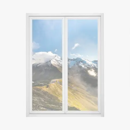 Pegatina para ventana ruta panorámica del Grossglockner en los Alpes de Austria – Pixers®