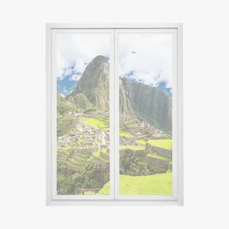 Pegatina para ventana vistas ancestrales de Machu Picchu – Pixers®