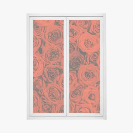 Pegatina para ventana rosas rojas en abundancia – Pixers®