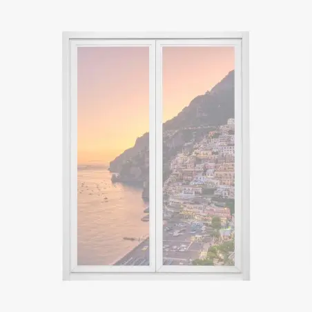 Pegatina para ventana puesta de sol en Positano – Pixers®
