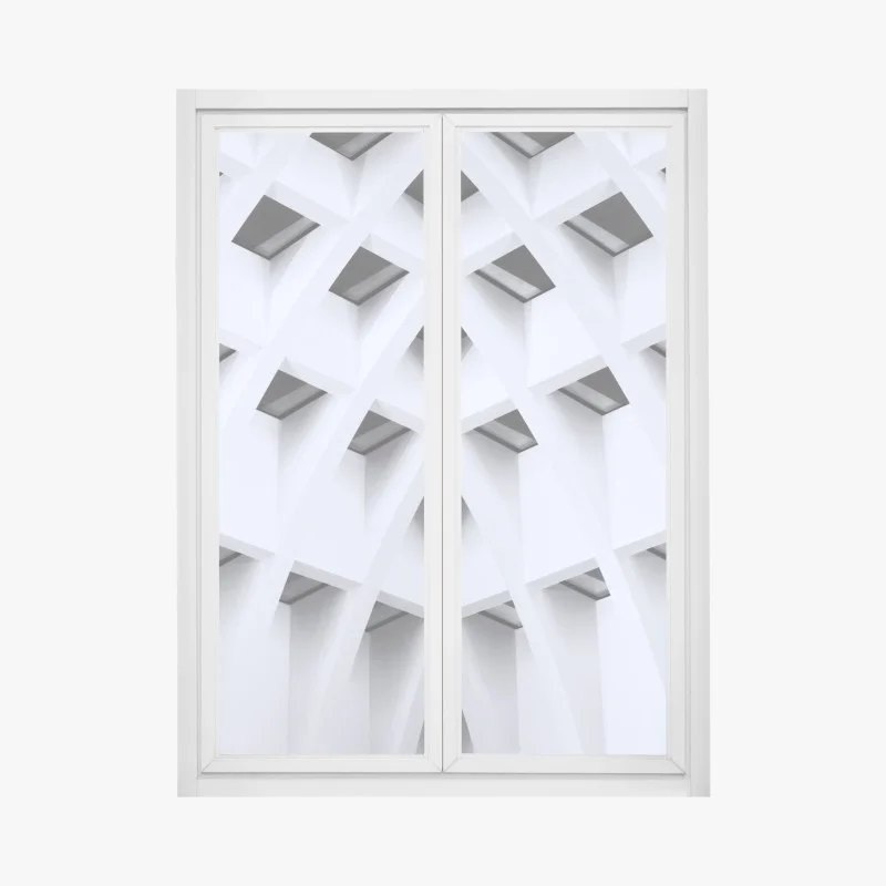 Pegatina para ventana arquitectura geométrica minimalista