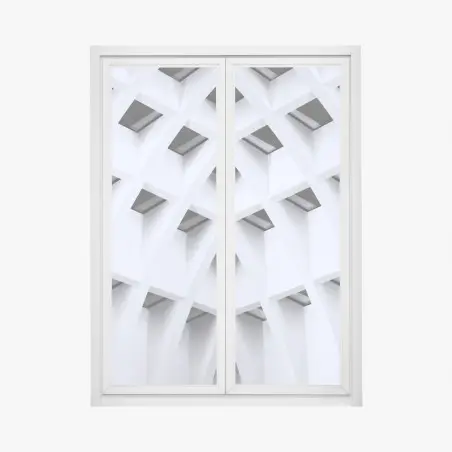 Pegatina para ventana arquitectura geométrica minimalista – Pixers®