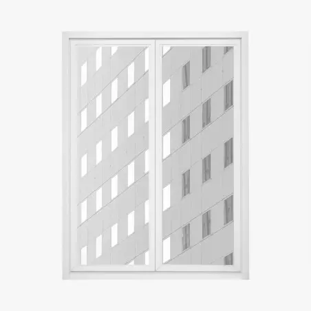 Pegatina para ventana fachada geométrica en blanco y negro – Pixers®