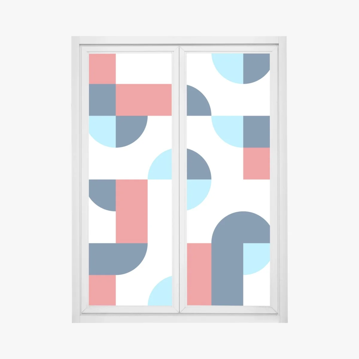 Pegatina para ventana diseño geométrico en paleta azul y coral – Pixers® Pegatina para ventana diseño geométrico en paleta azul y coral – Pixers®