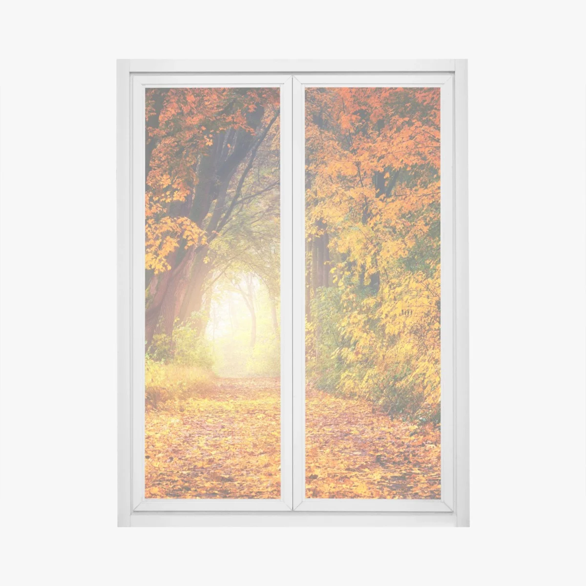 Pegatina para ventana sendero otoñal entre árboles dorados – Pixers® Pegatina para ventana sendero otoñal entre árboles dorados – Pixers®