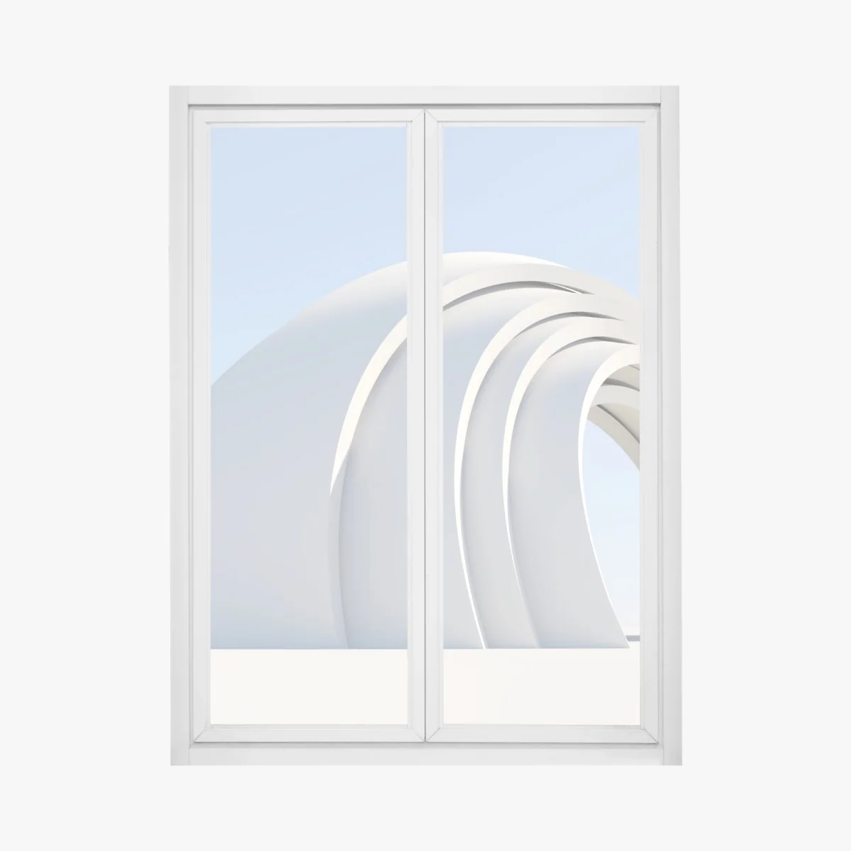 Pegatina para ventana arcos curvos minimalistas en blanco y azul – Pixers® Pegatina para ventana arcos curvos minimalistas en blanco y azul – Pixers®