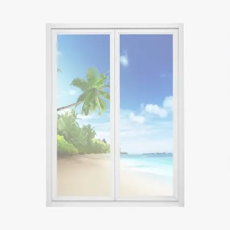 Pegatina para ventana atardecer tropical en Mahé, Seychelles – Pixers®
