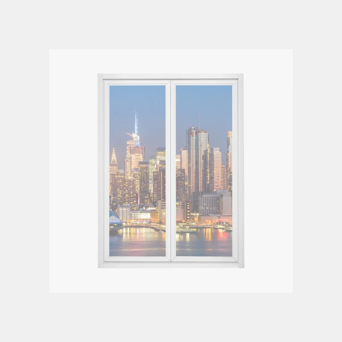 Pegatina para ventana panorámica nocturna del horizonte de Nueva York – Pixers® Pegatina para ventana panorámica nocturna del horizonte de Nueva York – Pixers®