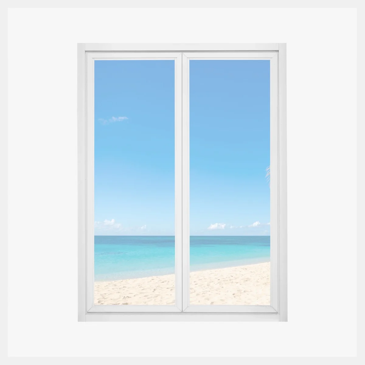 Pegatina para ventana paisaje de playa tropical con palmera – Pixers® Pegatina para ventana paisaje de playa tropical con palmera – Pixers®