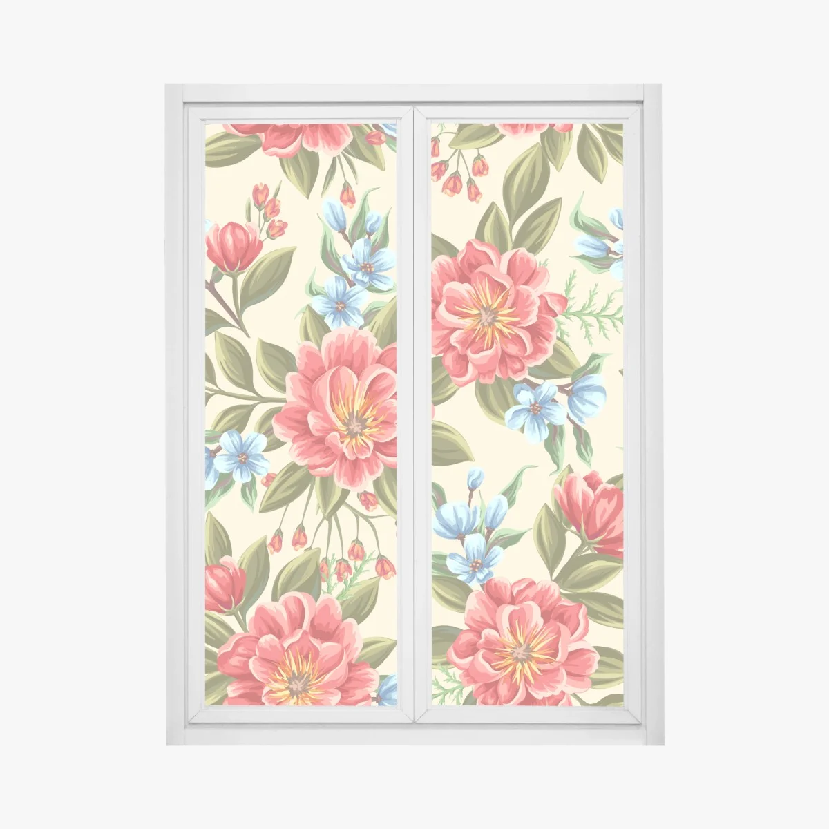 Pegatina para ventana estampado floral en acuarela sobre fondo beige – Pixers® Pegatina para ventana estampado floral en acuarela sobre fondo beige – Pixers®