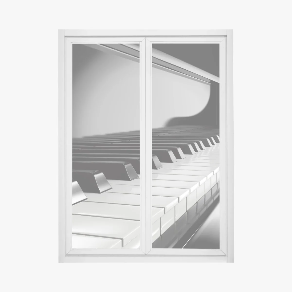 Pegatina para ventana teclas de piano en blanco y negro – Pixers® Pegatina para ventana teclas de piano en blanco y negro – Pixers®