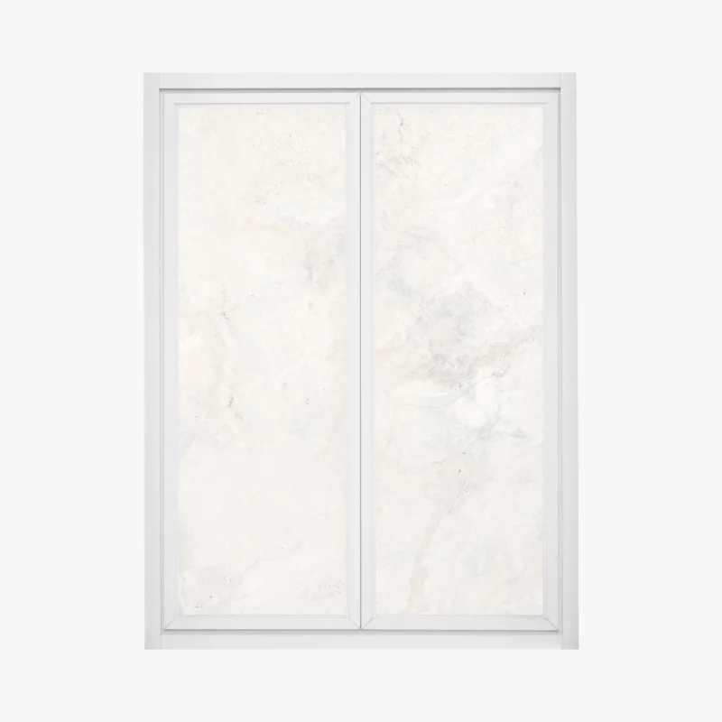 Pegatina para ventana textura de mármol crema con vetas suaves