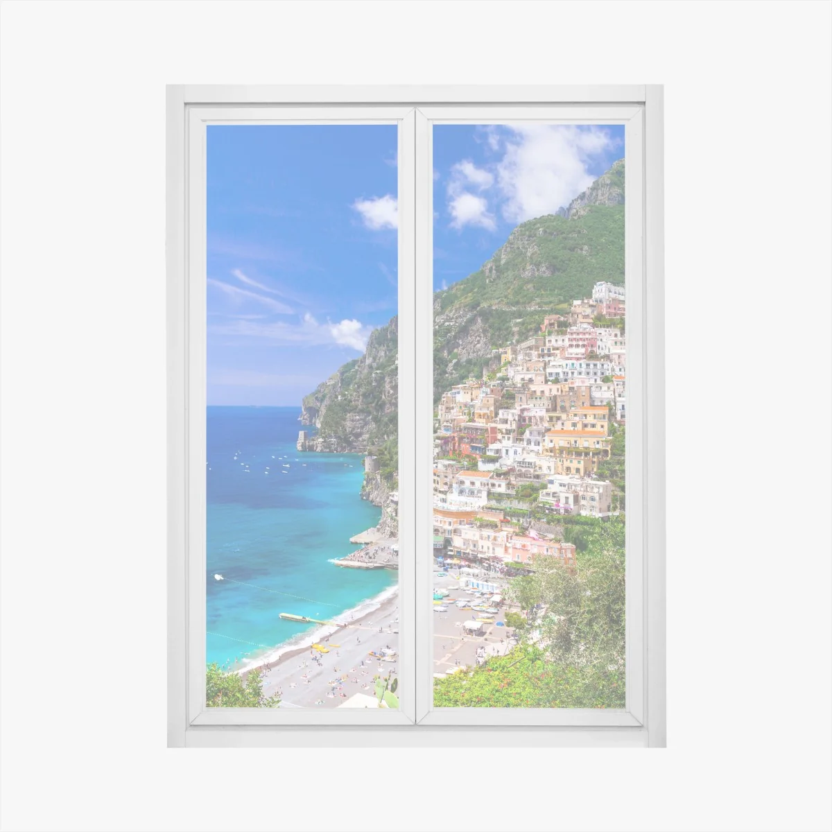 Pegatina para ventana paisaje costero de Positano – Pixers® Pegatina para ventana paisaje costero de Positano – Pixers®