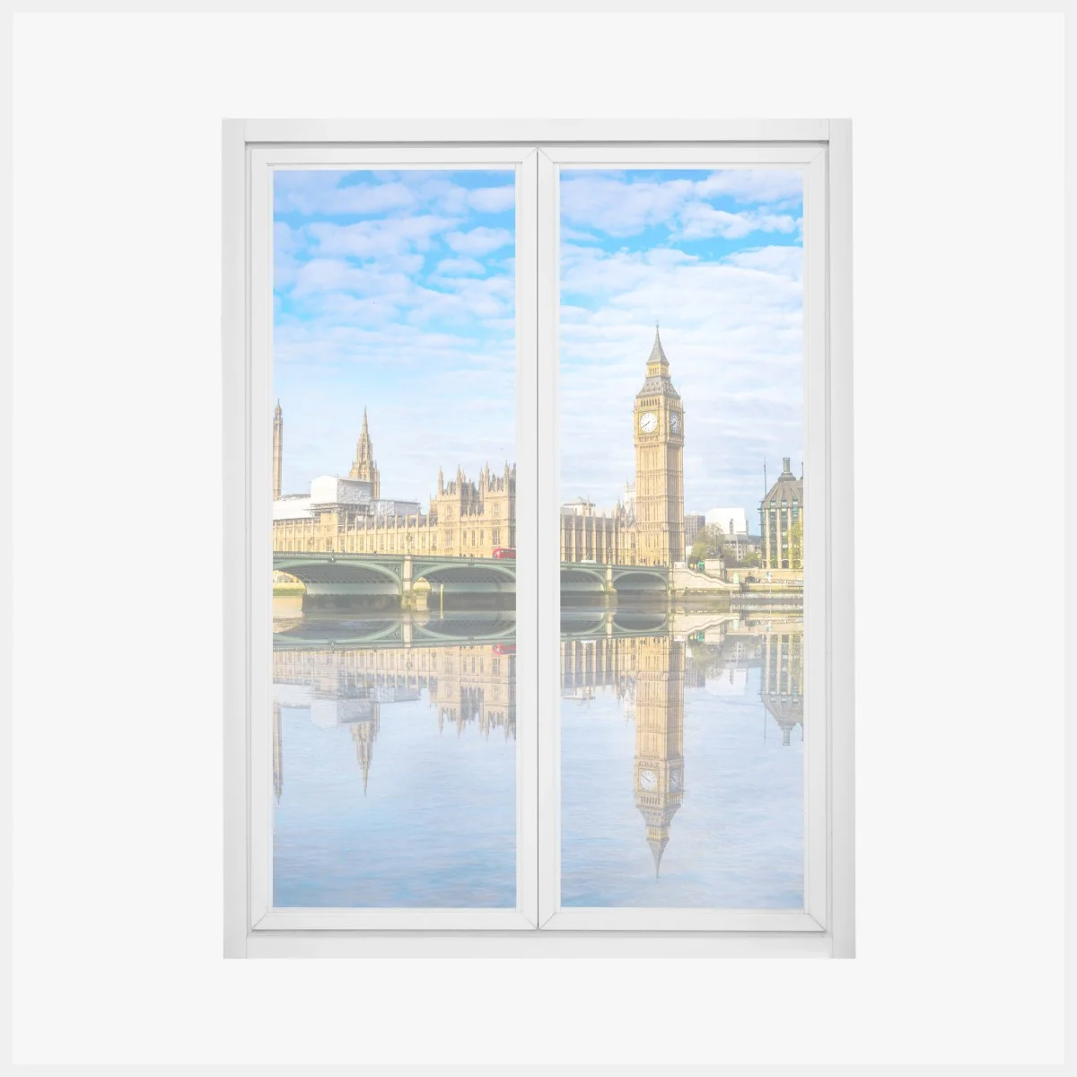 Pegatina para ventana paisaje de Londres con el Big Ben reflejado – Pixers® Pegatina para ventana paisaje de Londres con el Big Ben reflejado – Pixers®