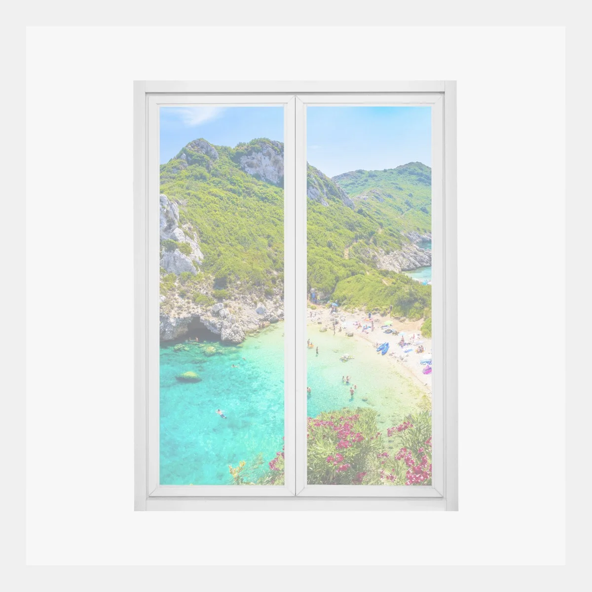 Pegatina para ventana oasis turquesa en Porto Timoni, Corfú – Pixers® Pegatina para ventana oasis turquesa en Porto Timoni, Corfú – Pixers®