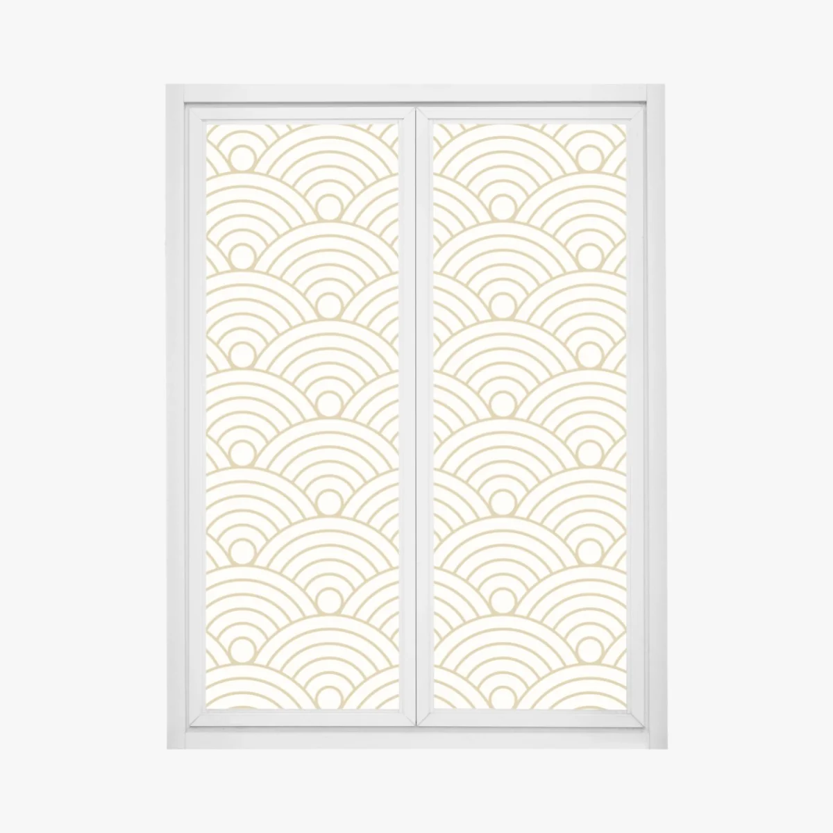 Pegatina para ventana patrón semicircular dorado minimalista – Pixers® Pegatina para ventana patrón semicircular dorado minimalista – Pixers®