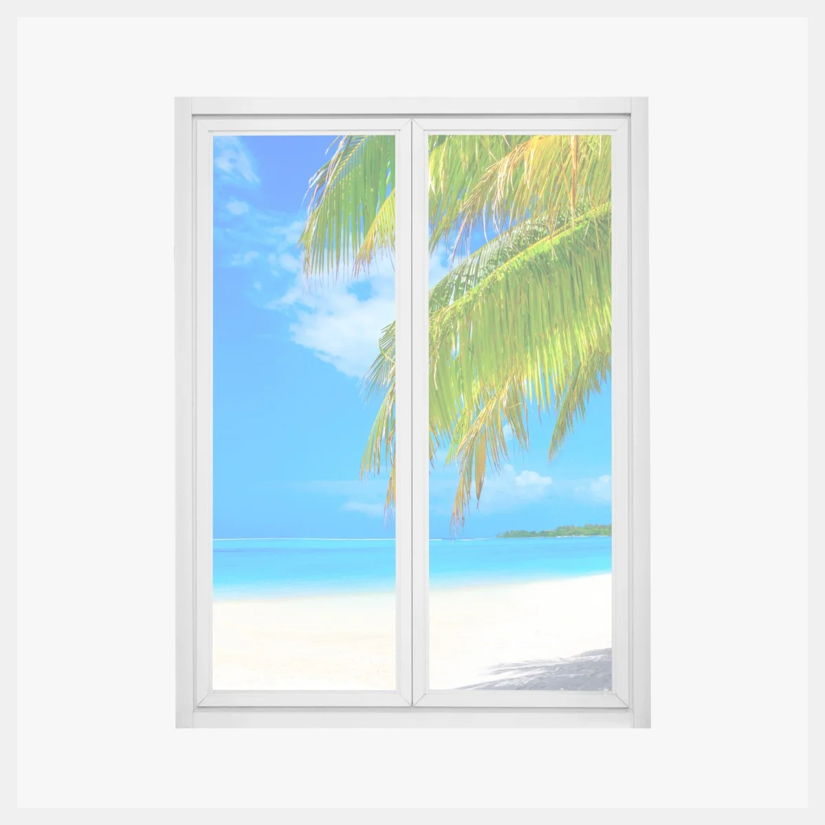 Pegatina para ventana paraíso tropical con palmeras y playa de arena blanca – Pixers® Pegatina para ventana paraíso tropical con palmeras y playa de arena blanca – Pixers®