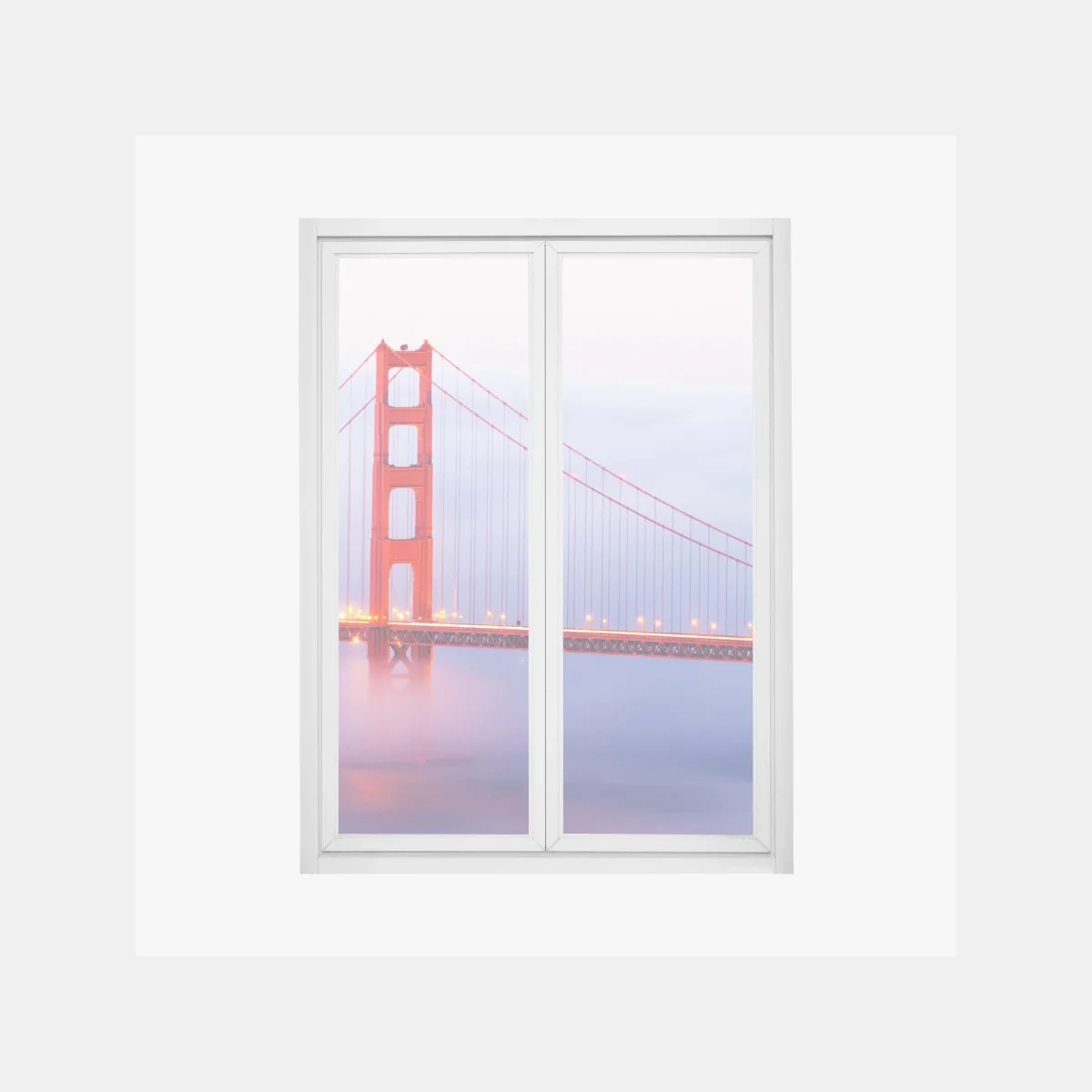 Pegatina para ventana puente Golden Gate en la niebla – Pixers® Pegatina para ventana puente Golden Gate en la niebla – Pixers®