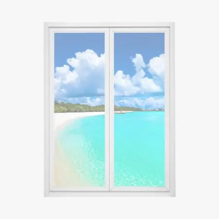 Pegatina para ventana paraíso turquesa en Maldivas – Pixers®