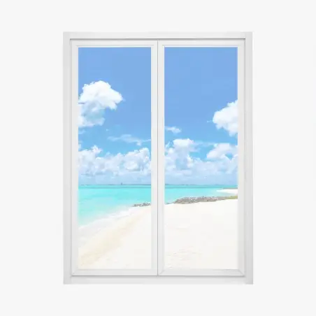 Pegatina para ventana paraíso tropical en Maldivas – Pixers®