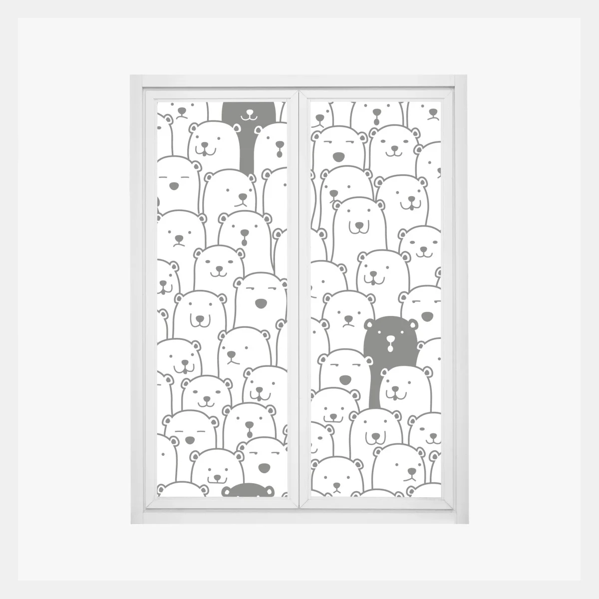 Pegatina para ventana patrón de osos minimalista en blanco y negro – Pixers® Pegatina para ventana patrón de osos minimalista en blanco y negro – Pixers®