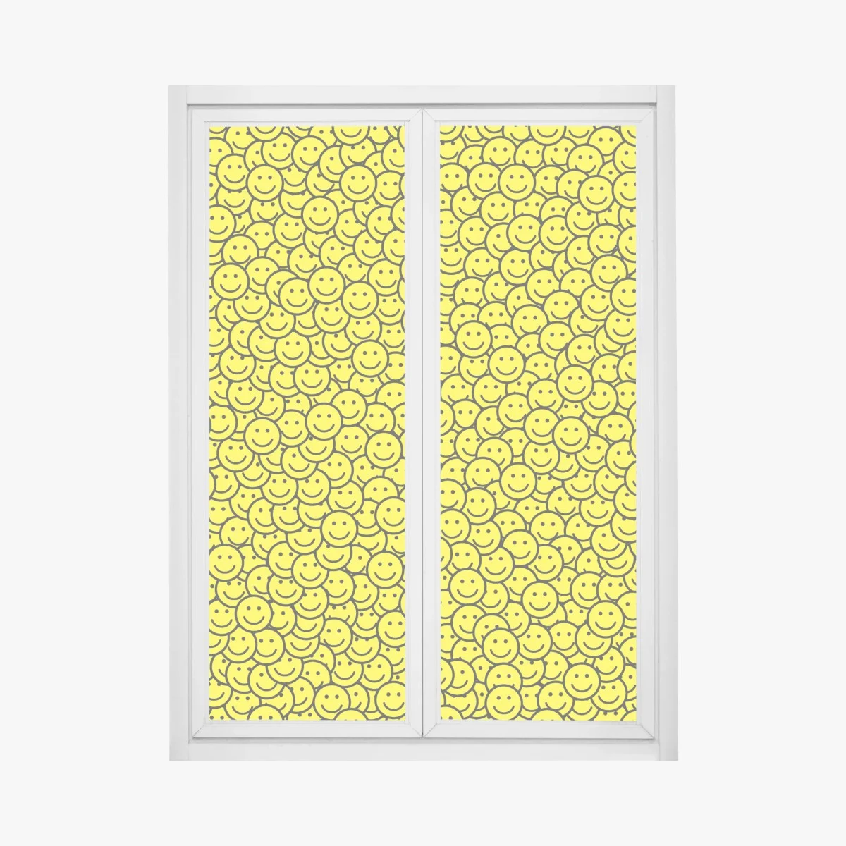 Pegatina para ventana patrón de caras sonrientes en amarillo – Pixers® Pegatina para ventana patrón de caras sonrientes en amarillo – Pixers®