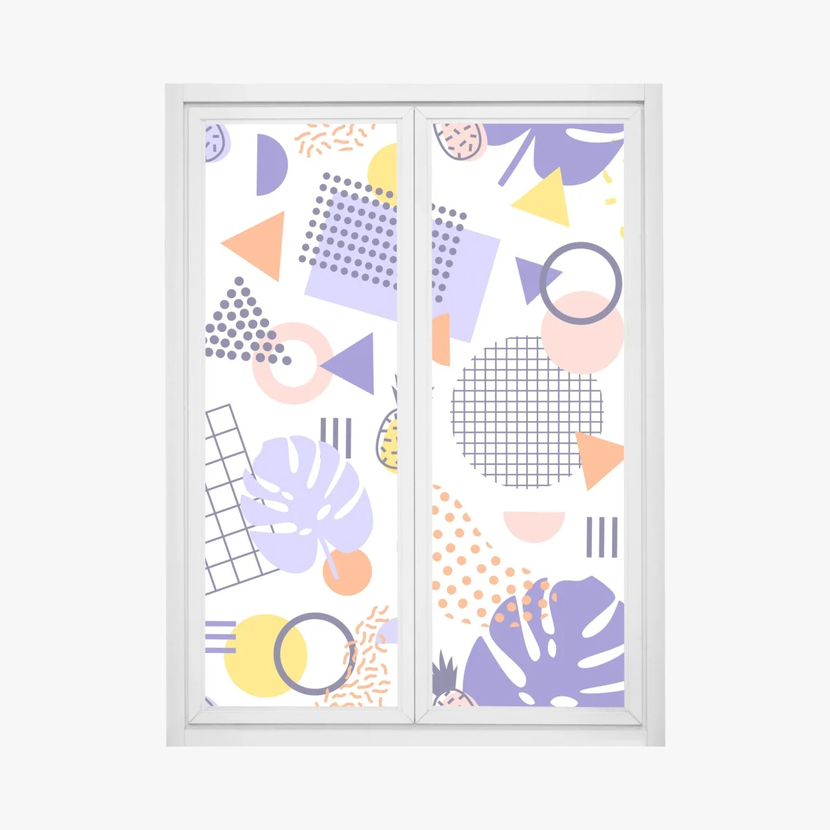 Pegatina para ventana diseño tropical geométrico en colores vibrantes – Pixers® Pegatina para ventana diseño tropical geométrico en colores vibrantes – Pixers®