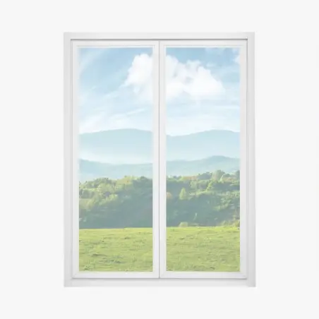 Pegatina para ventana panorama primaveral de Rumanía en tarde soleada – Pixers®