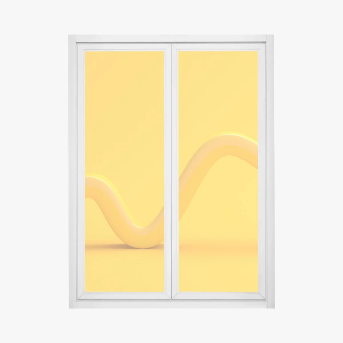 Pegatina para ventana onda amarilla minimalista sobre fondo brillante – Pixers® Pegatina para ventana onda amarilla minimalista sobre fondo brillante – Pixers®