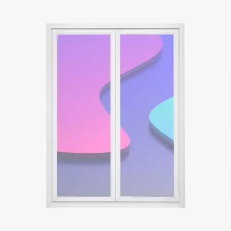 Pegatina para ventana arte abstracto degradado en tonos púrpura y cian – Pixers®
