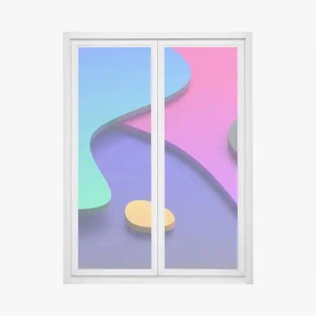 Pegatina para ventana composición abstracta en degradado – Pixers®