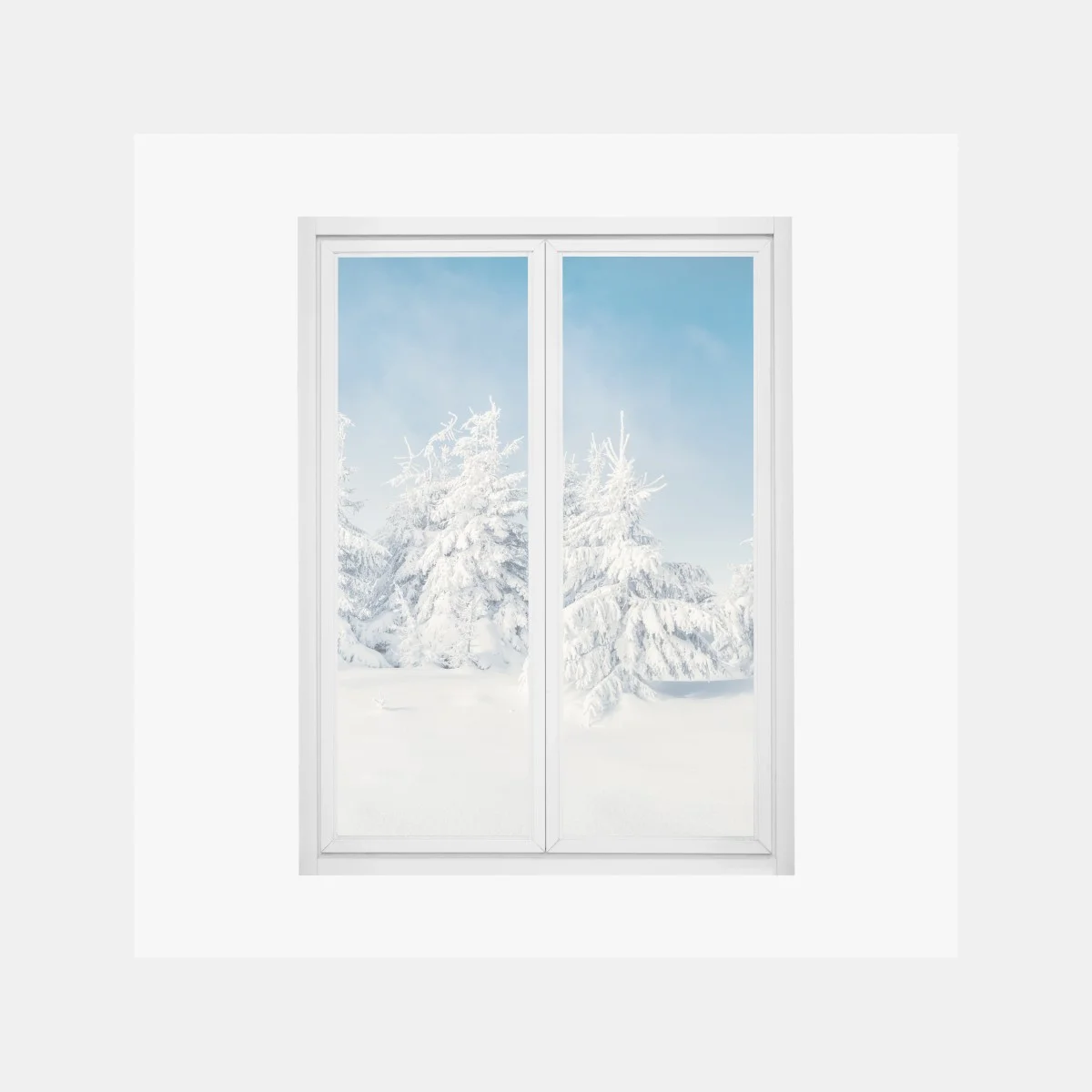 Pegatina para ventana panorama invernal de bosque nevado – Pixers® Pegatina para ventana panorama invernal de bosque nevado – Pixers®
