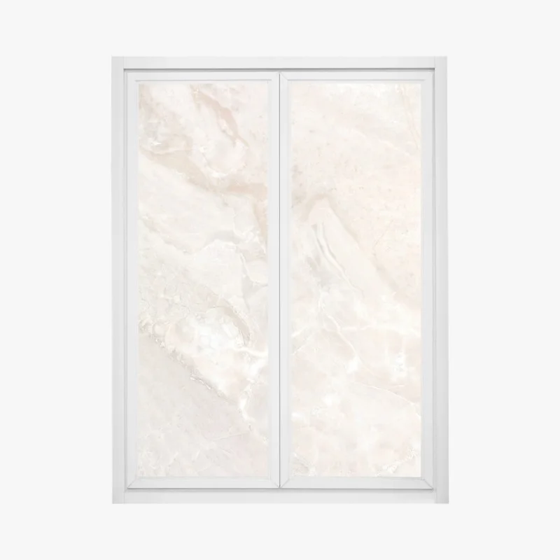 Pegatina para ventana mármol beige con vetas naturales