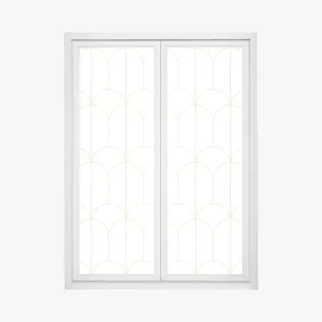 Pegatina para ventana patrón geométrico art déco dorado minimalista – Pixers®