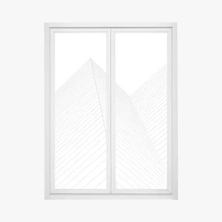 Pegatina para ventana composición geométrica de líneas minimalistas – Pixers®