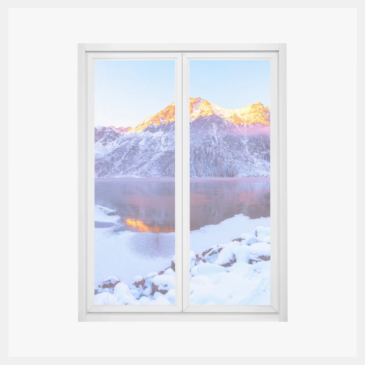 Pegatina para ventana amanecer dorado en los Alpes nevados – Pixers® Pegatina para ventana amanecer dorado en los Alpes nevados – Pixers®