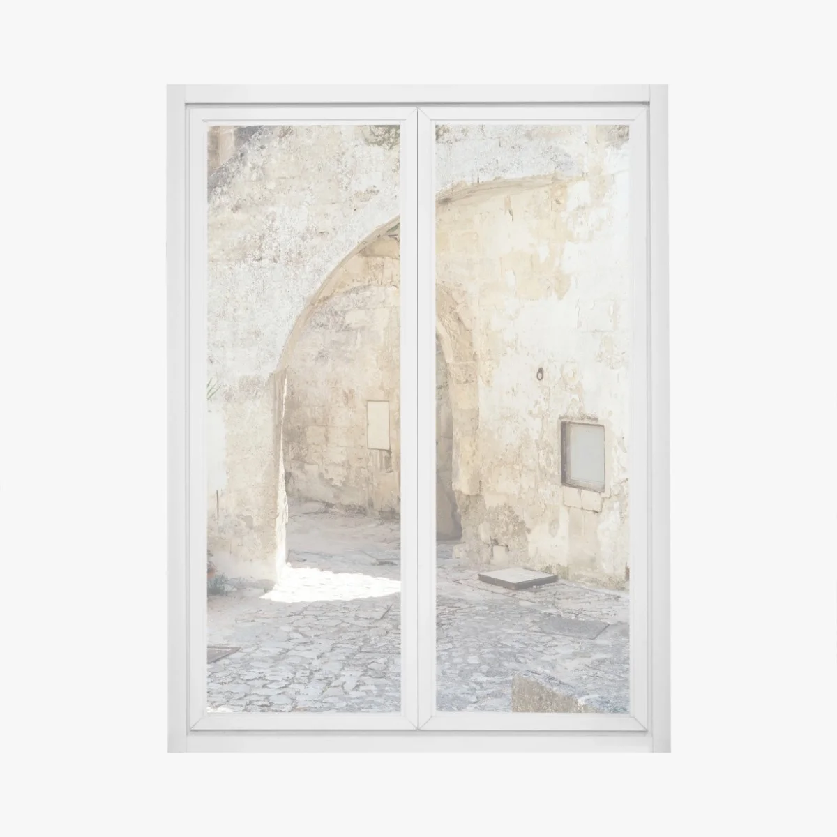 Pegatina para ventana patio antiguo con arco y cactus – Pixers® Pegatina para ventana patio antiguo con arco y cactus – Pixers®